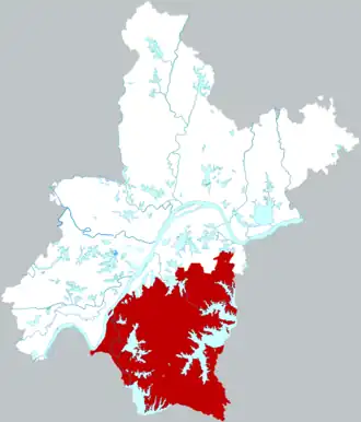 Цзянся на карте