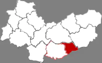 Динсян на карте