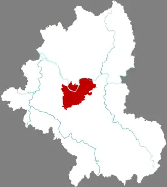 Юэху на карте