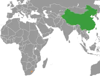 Китай и Лесото