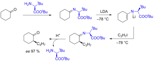 Использование хиральной аминокислоты в качестве вспомогательного реагента
