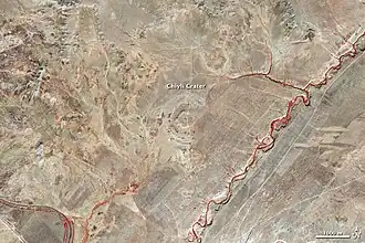 Кратер Шийли (Чиули), спутниковая фотография NASA