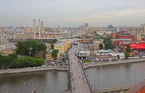 Вид на Патриарший мост с храма Христа Спасителя, 2012