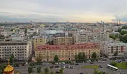 Вид на Соймоновский проезд (на переднем плане) с Храма Христа Спасителя