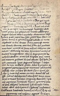 Первая страница рукописи «Легенда Кристиана»