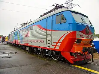 Скоростная лаборатория ЧС200-008 в голубо-красно-сероватой окраске