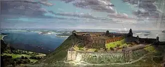 Фото реконструкции летописного Чучина. Художник М. Казанский, консультант — археолог В. Гончаров