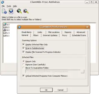 Скриншот программы ClamWin Antivirus