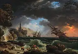 Кораблекрушение в бурю. Ок. 1773. Холст, масло. Национальная галерея, Лондон