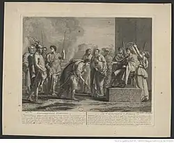 К. Дюбоск. Великодушие Сципиона. 1741Бумага, офорт, резец. 44 × 55,5 смНациональная библиотека Франции, Париж