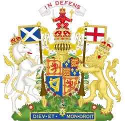 Герб, принятый Карлом II (1660—1689)