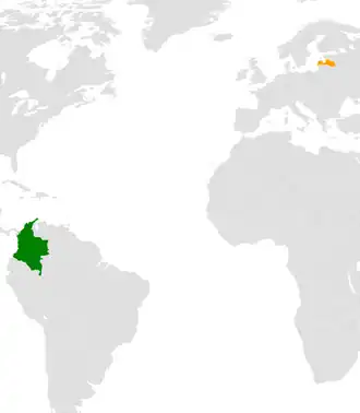 Колумбия и Латвия