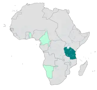 Германская Восточная Африка на карте