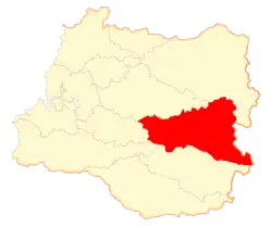 Коммуна Футроно на карте области Лос-Риос