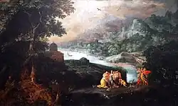 Нахождение Моисея. 1560-е. Холст, масло. Музей истории культуры, Росток