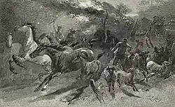 Разбойники грабят ферму поселенцев