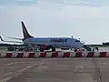 Boeing 737-800 в аэропорту Гронингена