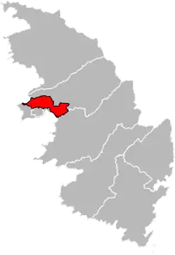Кантон на карте департамента Южная Корсика