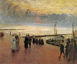 Закат в Остенде.