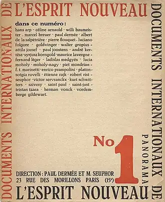 Обложка журнала «Эспри Нуво». 1920. № 1