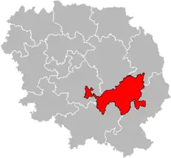 Обюссон на карте