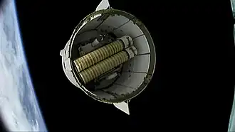 Отделение CRS-28 от разгонного блока