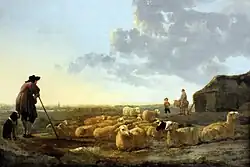 Стадо овец на пастбище. Между 1645 и 1655. Дерево, масло. Штеделевский художественный институт, Франкфурт-на-Майне