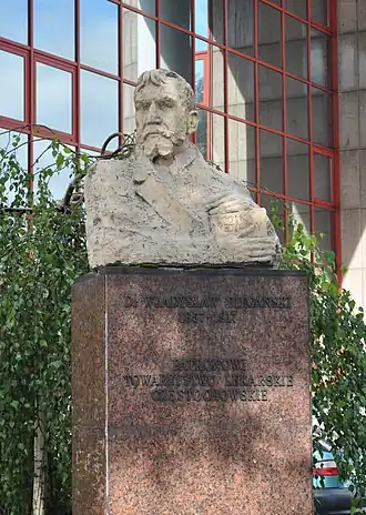 Бюст Беганьскому на вокзале Ченстоховы