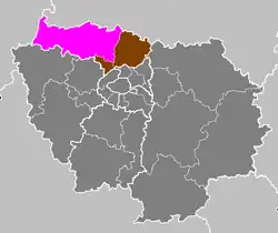 Понтуаз на карте