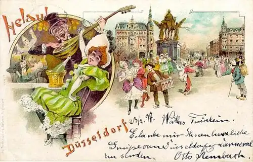 Дюссельдорфский карнавал — открытка (1897)