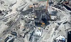 Башня D1 в октябре 2007 года. Начало строительства.