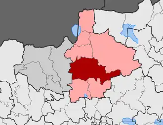 Карта общины: — Килкис — Галикос, Дойрани, Крусия, Мурие, Пикролимни, Херсо