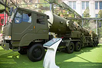 Китайская ПУ DF-21A в экспозиции Пекинского военного музея.