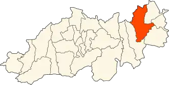 Расположение коммуны на карте вилайета.