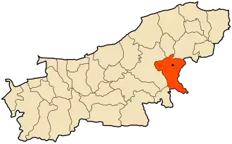 Расположение коммуны на карте вилайета.