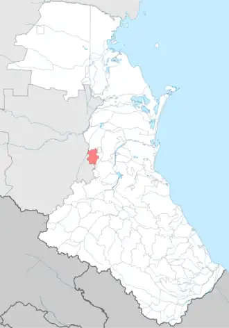 Новолакский район на карте