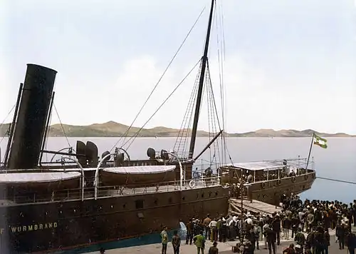 Пароход Graf Wurmbrand, город Задар,фото между 1890 и 1905 годом