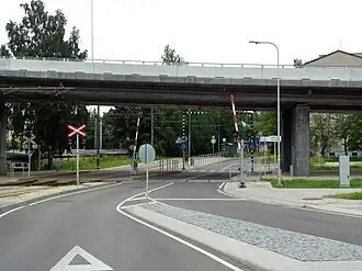 Вид улицы у путепровода Даудерсалас