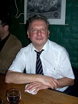 Поэт Дэвид Леман (США) на V Биеннале поэтов в Москве. 24.10.2007.