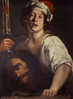 Давид с головой Голиафа. 1608. Холст, масло. Пинакотека базилики Сан-Паоло-фуори-ле-Мура, Рим