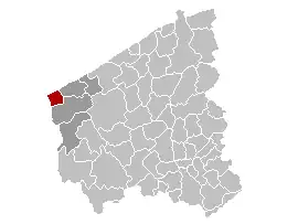 Де-Панне на карте