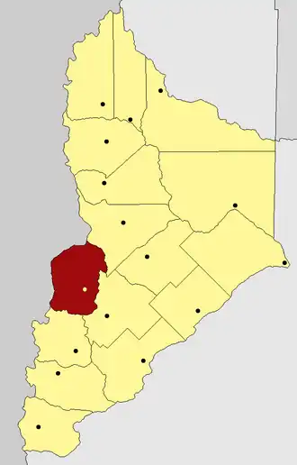 Департамент  Алумине на карте