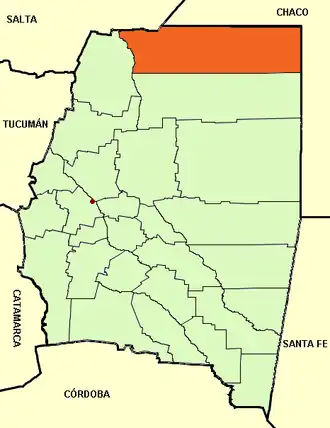 Департамент  Копо на карте