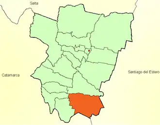 Департамент Гранерос на карте