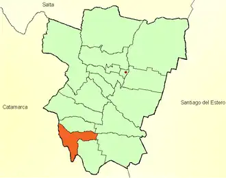 Департамент Хуан-Баутиста-Альберди на карте