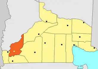 Департамент Пильканиеу на карте