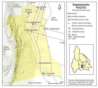 Департамент  Посито на карте
