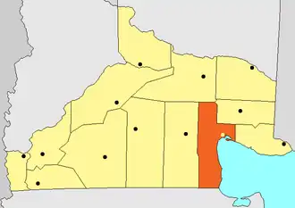 Департамент Сан-Антонио на карте