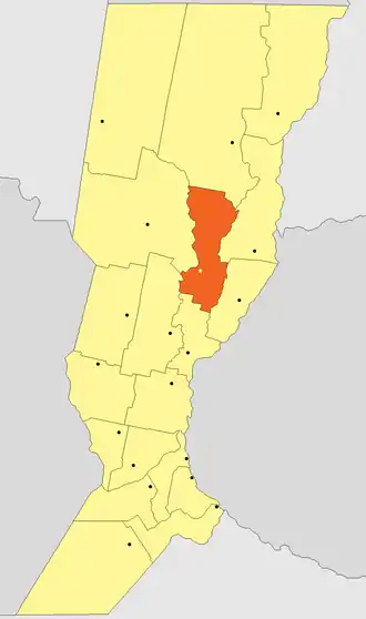 Департамент  Сан-Хусто на карте