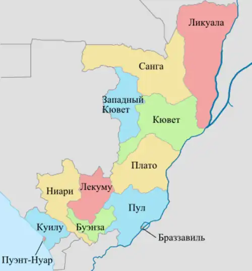 Департаменты Республики Конго